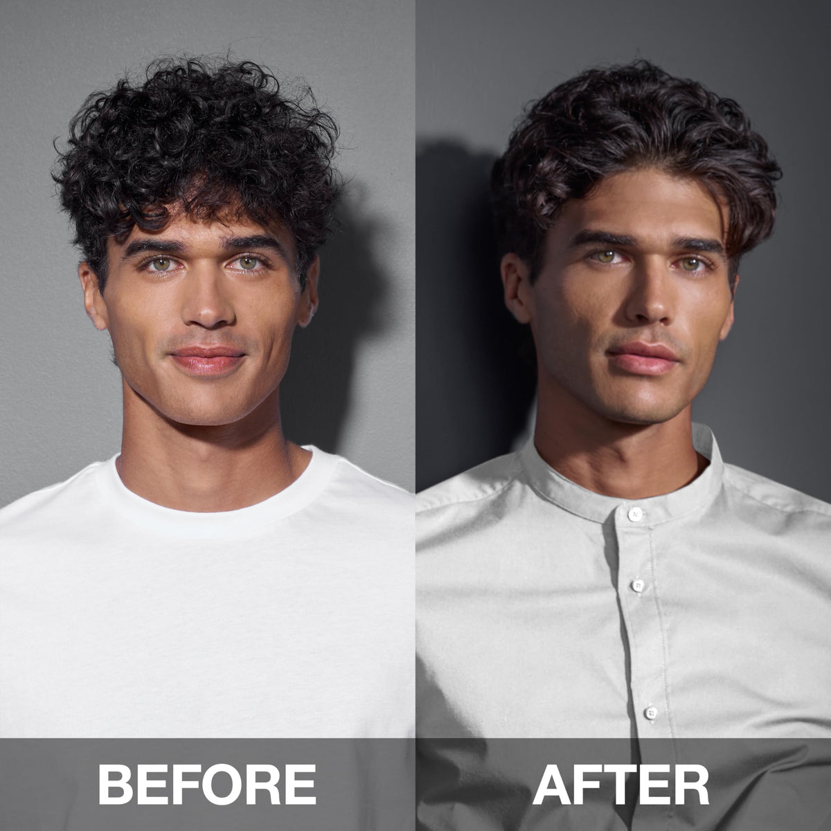 SexyHair before and after comparison illustrating increased volume and fullness