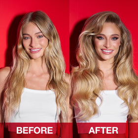 SexyHair finished hair close-up showing shine and frizz control benefit