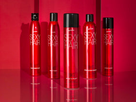 SexyHair side label visible ingredients and usage directions benefit