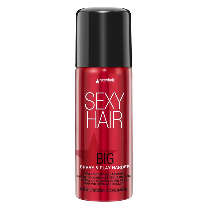 SexyHair front packaging travel can showing brand and hold