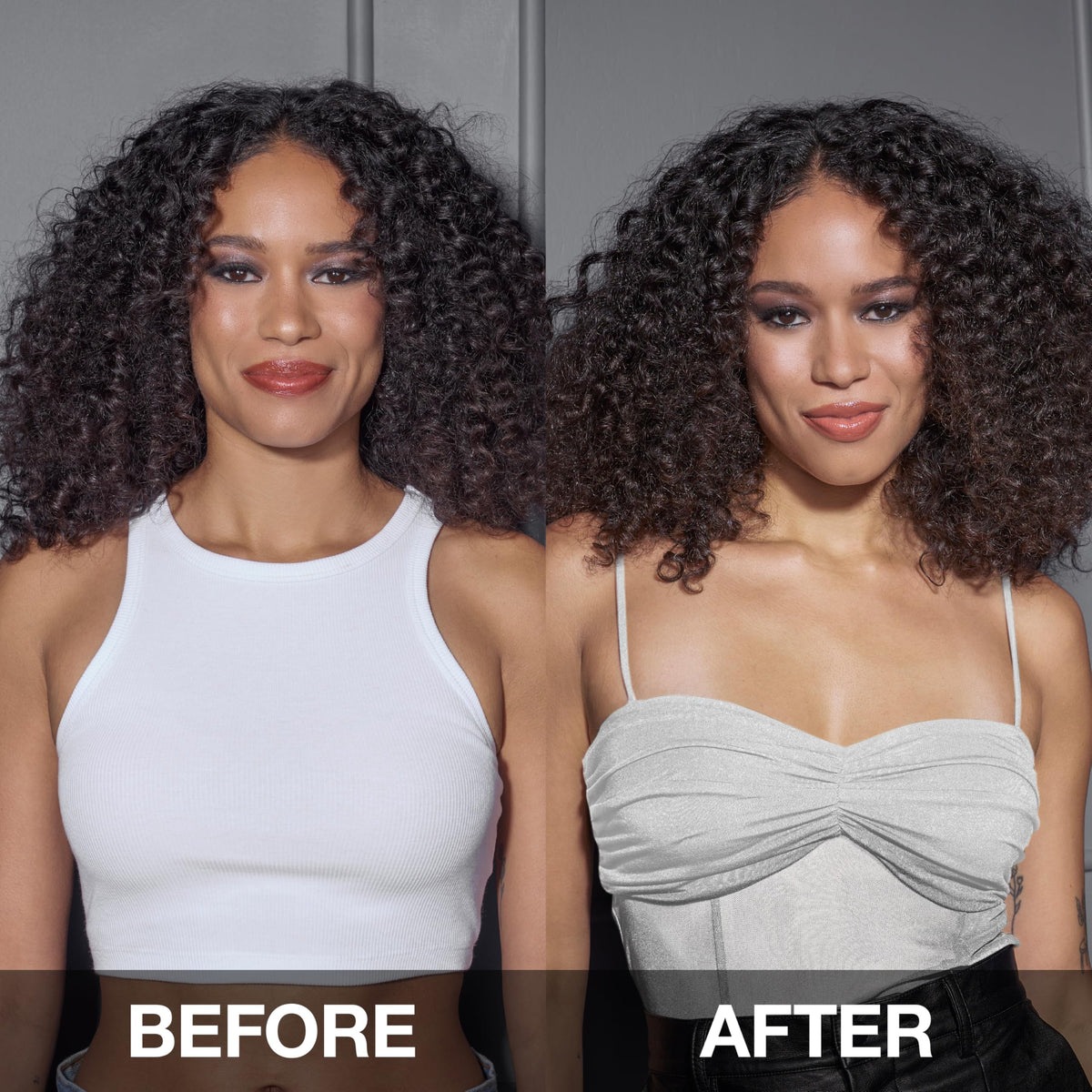 SexyHair cream on hands being applied to hair for easy distribution benefit
