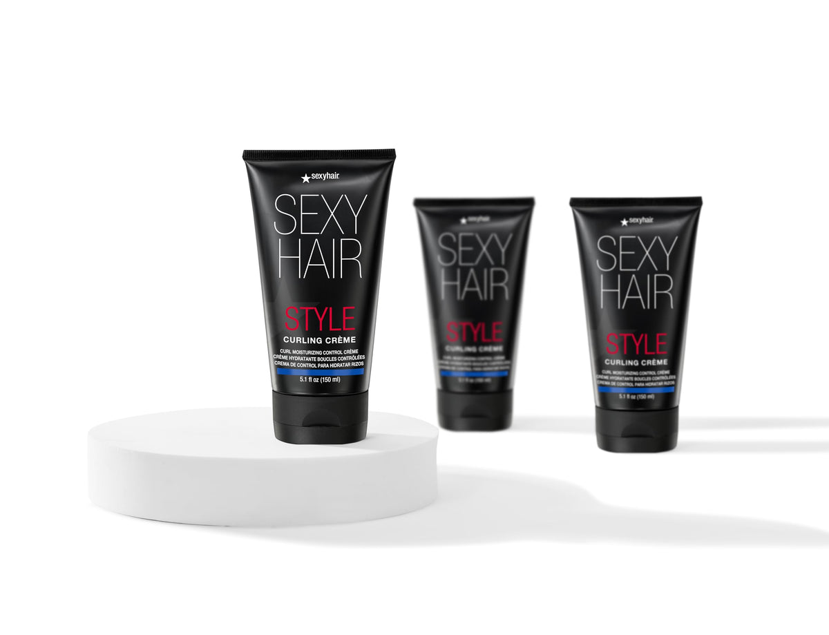 SexyHair jar held in hand to show 5.1 oz size and travel-friendly benefit
