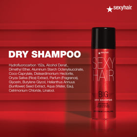 SexyHair spray mist mid-air demonstrating quick oil absorption benefit
