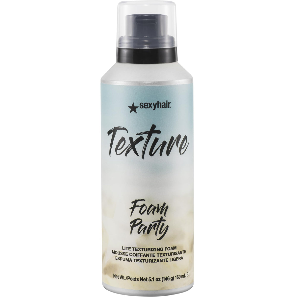 SexyHair front packaging showing can and product name, highlights convenience