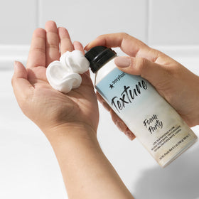 SexyHair pump dispenser detail revealing foam application control and ease