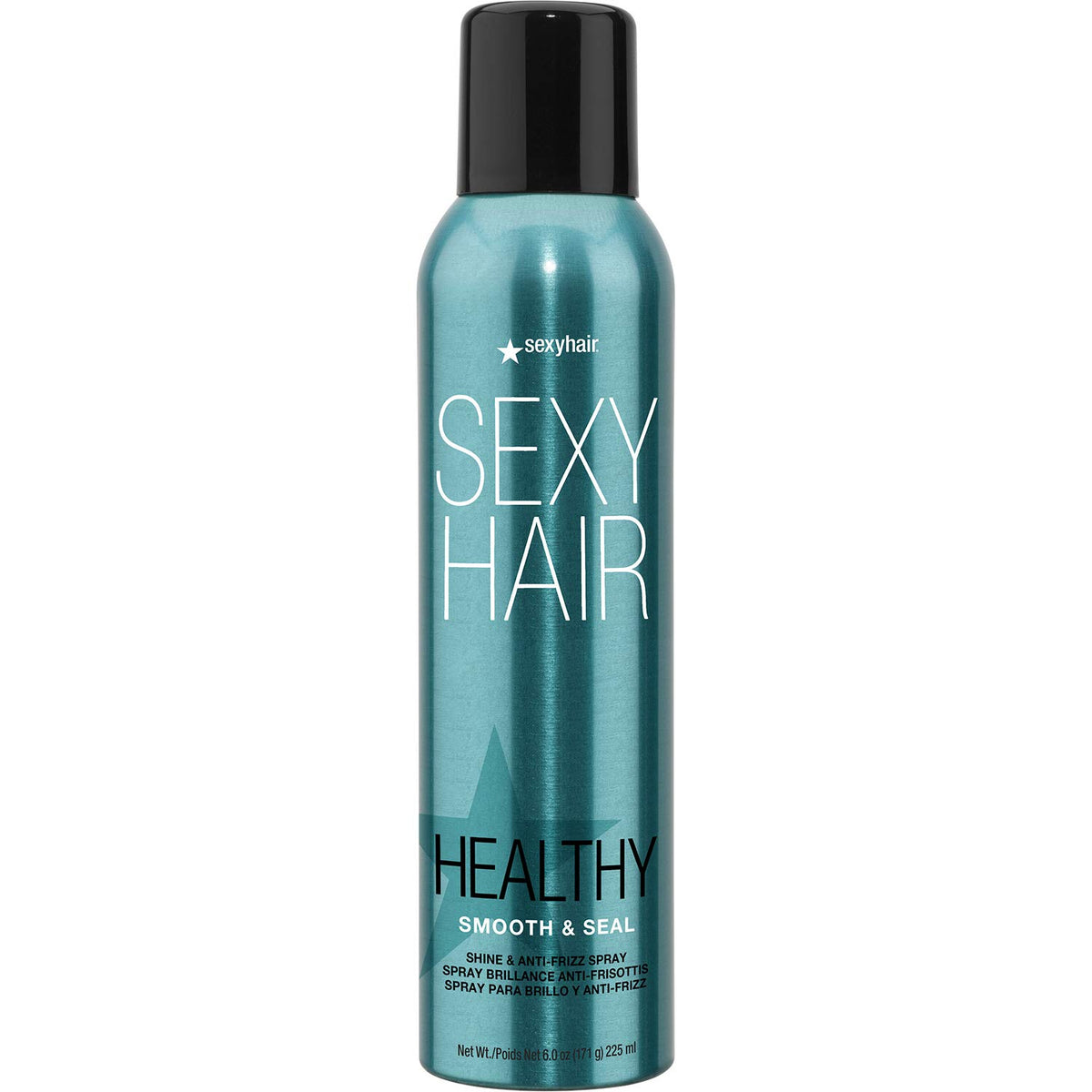 SexyHair front bottle 6oz showing label and glossy finish benefit
