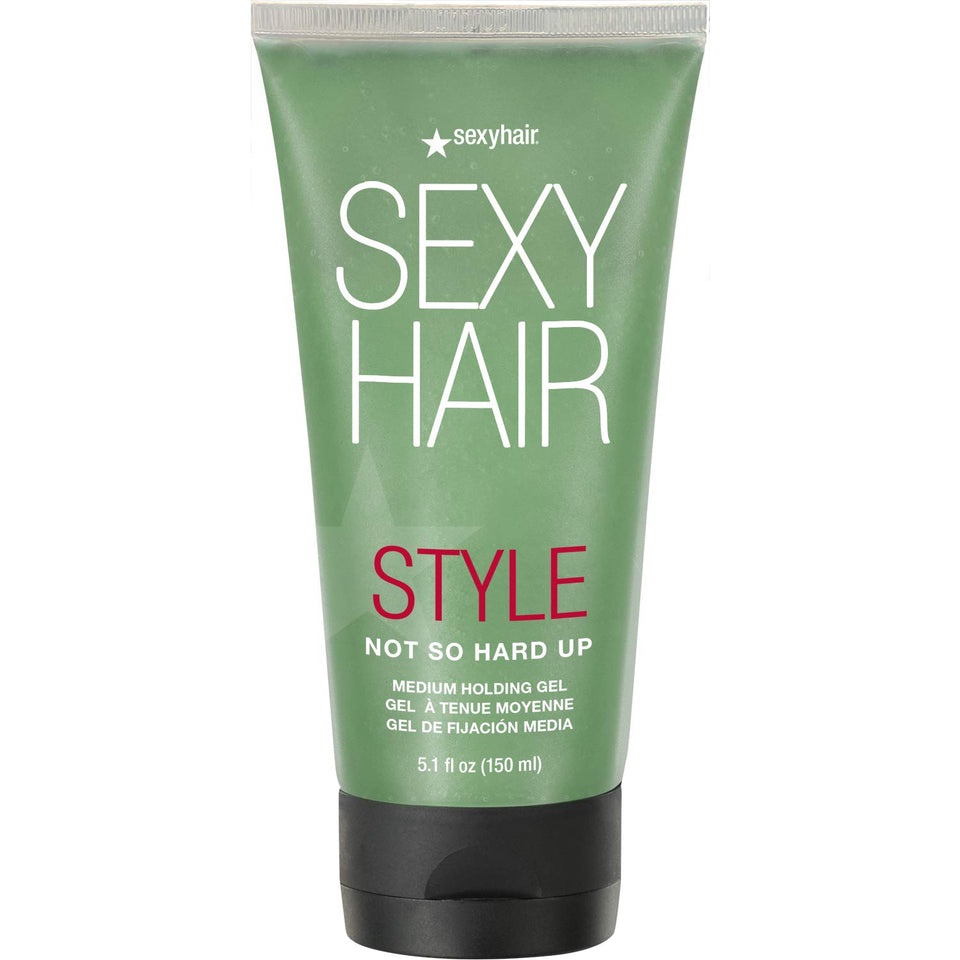 SexyHair front packaging showing clear medium-hold gel and benefits