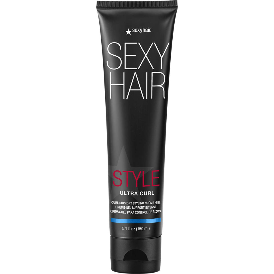SexyHair front packaging of Ultra Curl 5.1 oz showing product and brand benefits