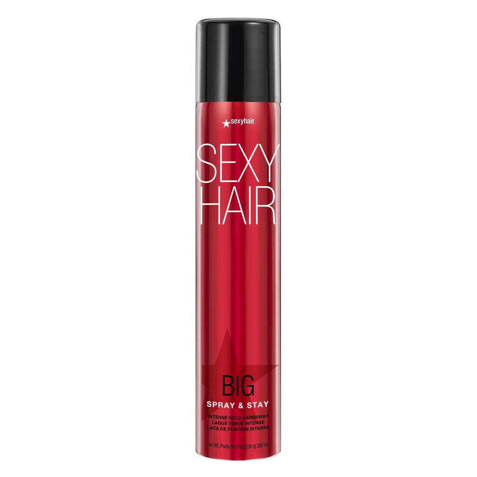 SexyHair front packaging showing 9 oz can and product branding for strong hold