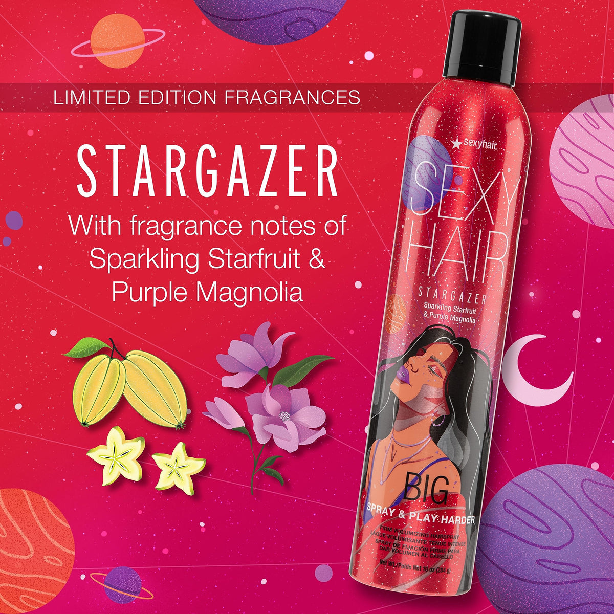 SexyHair product texture closeup highlighting flake‑free finish and glossy shine