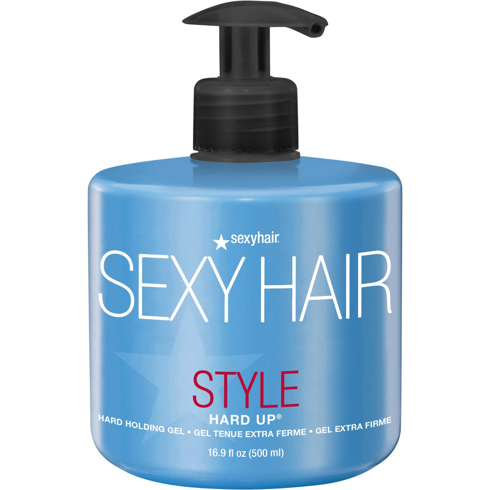 SexyHair bottle front view showing product design and strong hold benefit
