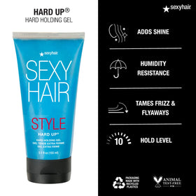 SexyHair travel tube in hand size comparison highlights portable styling on the go