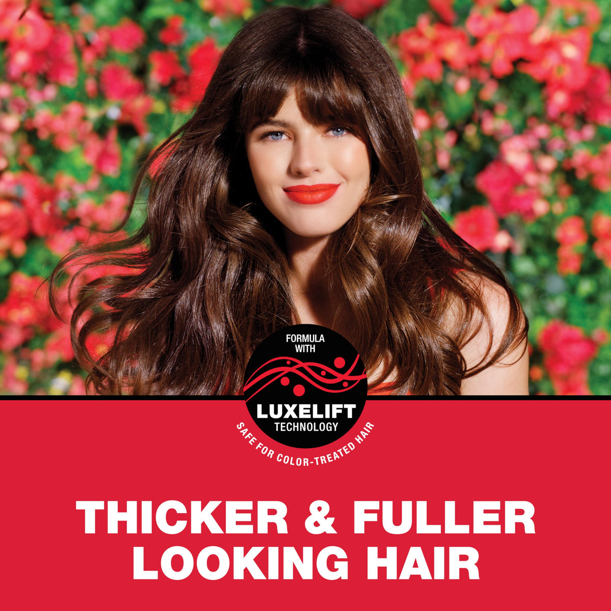 SexyHair LuxeLift formula close-up highlighting key ingredients for visible lift