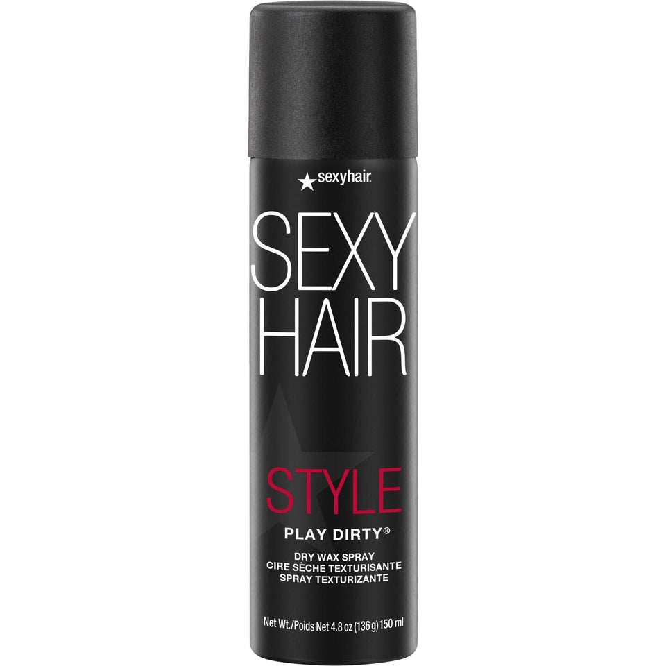 SexyHair Play Dirty front packaging showing can and branding, ideal for shelf display