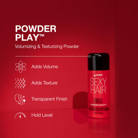SexyHair powder play application at roots providing instant lift