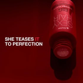 SexyHair powder play held in hand showing compact 0.53 oz size