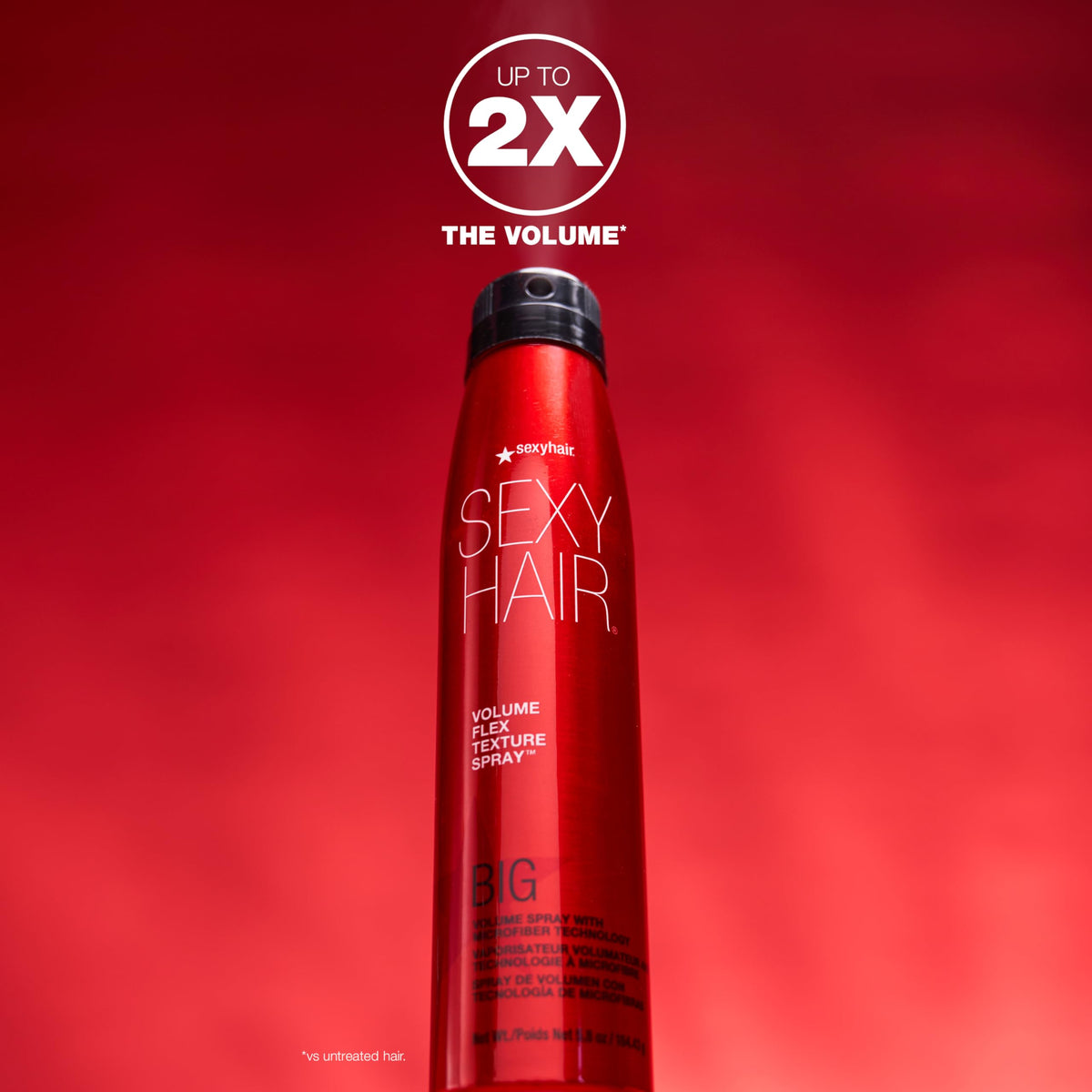 SexyHair label detail showing thermal protection and humidity resistance benefits