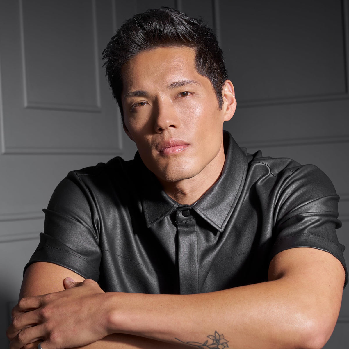 SexyHair putty styled hair lifestyle shot showing textured, controlled finish