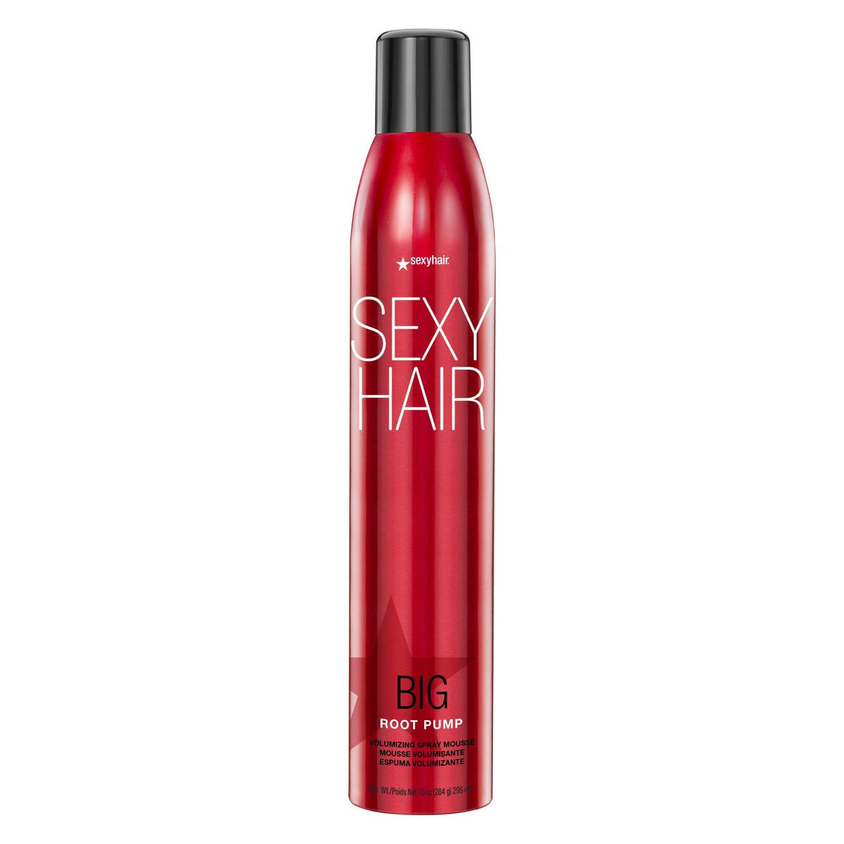 SexyHair Big Root Pump front can showing packaging and benefit of volume