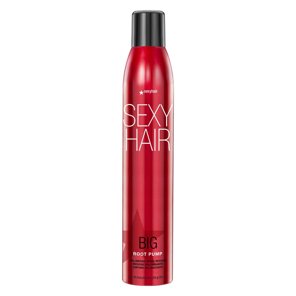 SexyHair Big Root Pump front can showing packaging and benefit of volume