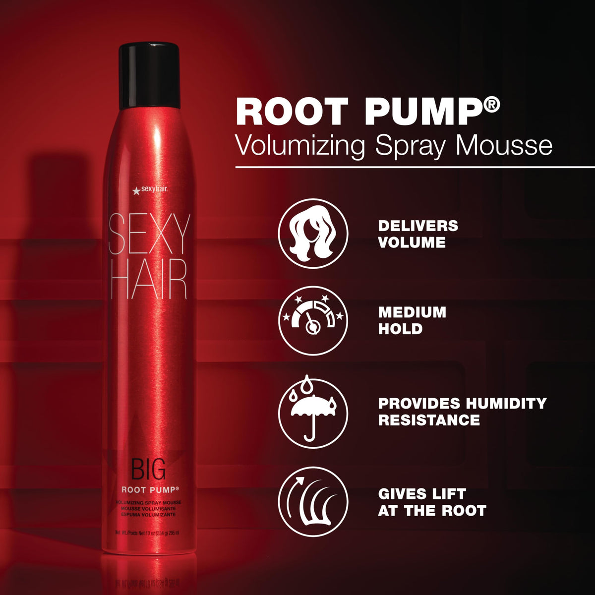 SexyHair foam texture close-up demonstrating airy mousse for lightweight lift