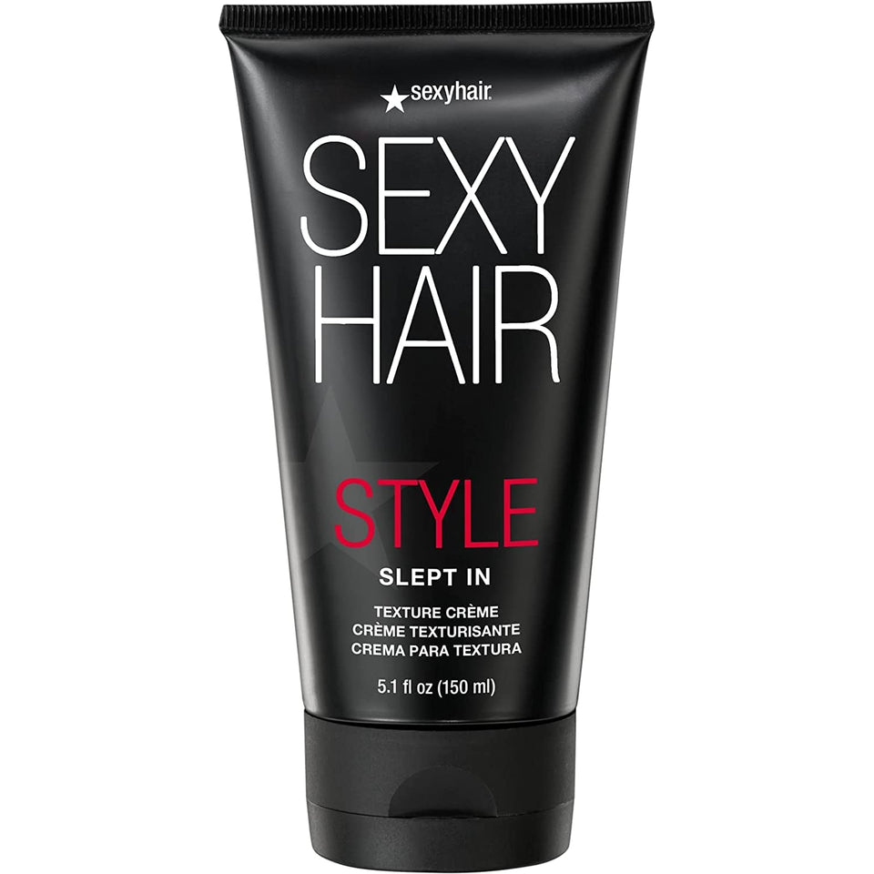 SexyHair Slept In Texture Créme front packaging showing product benefits