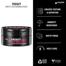 SexyHair product applied on hair mid-lengths showing added separation and hold