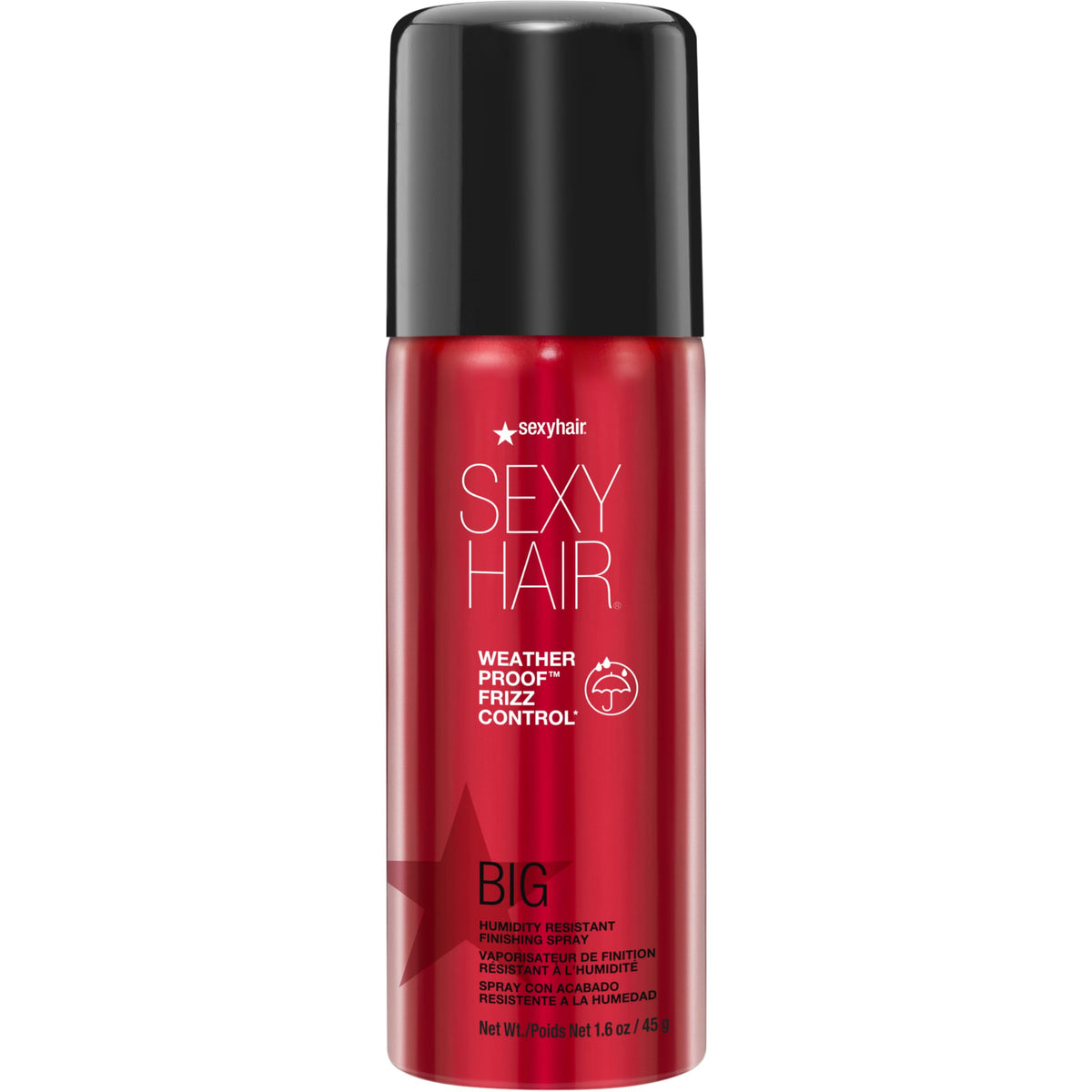 SexyHair front packaging showing humidity-defense and size benefits
