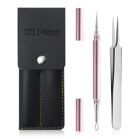SG Nekoo front view of tools in open pink PU case showing neat storage and portability