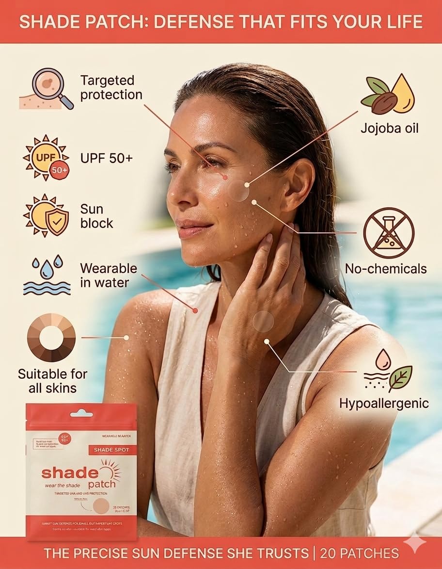 Shade Patch applied on nose demonstrating precise coverage and sun protection