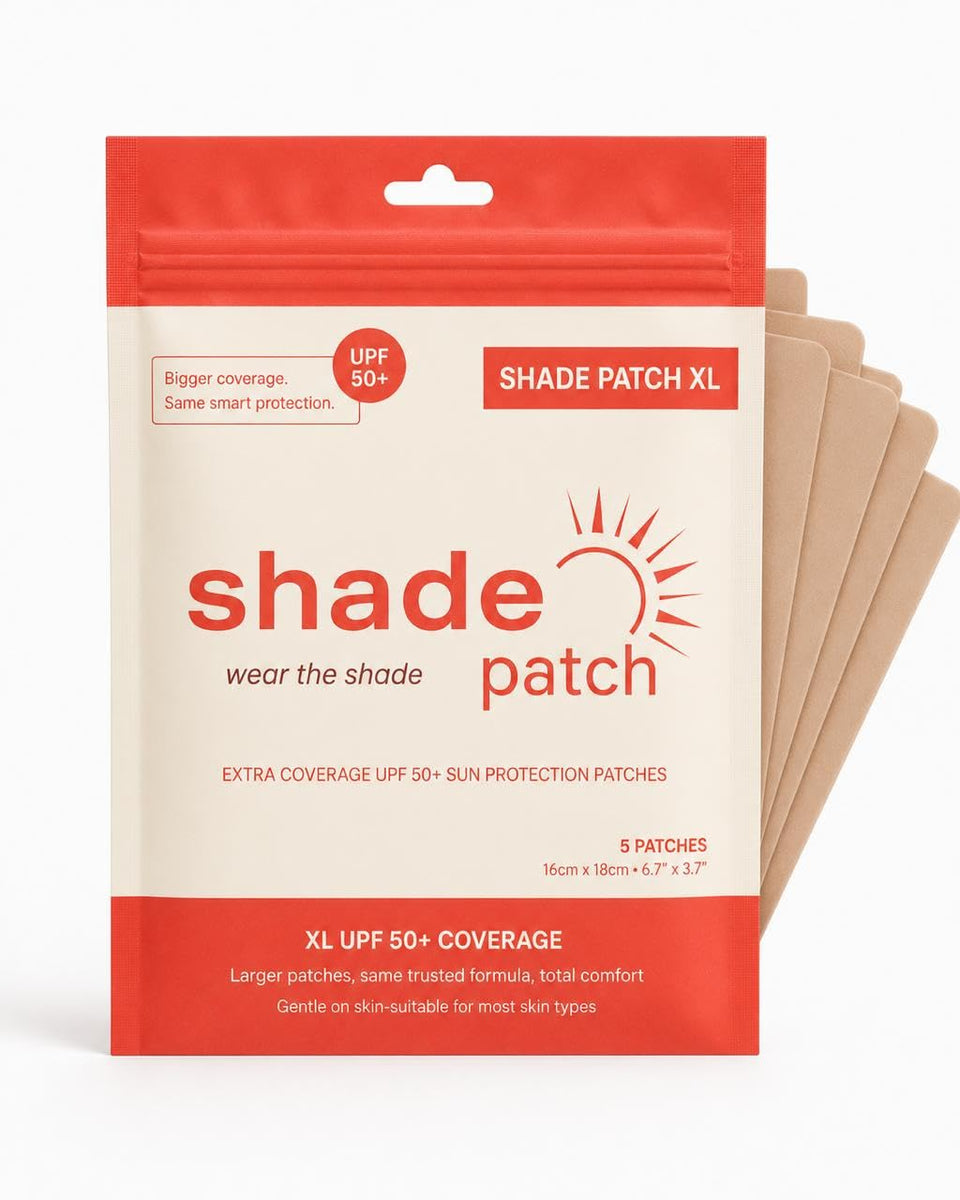 Shade Patch front packaging showing product and UPF50+ protection benefits