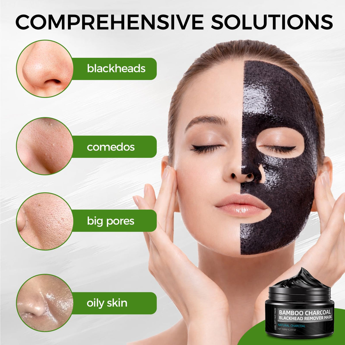 Shaeva application on nose demonstrating targeted blackhead removal benefit