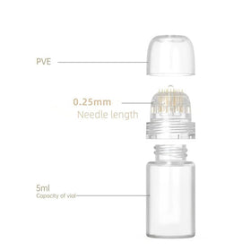shake beauty in-use image stamping serum on cheek to demonstrate gentle, precise application