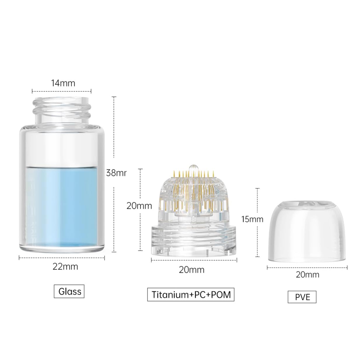 shake beauty close-up of titanium 0.25mm needle head highlighting fine needle precision
