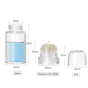 shake beauty close-up of titanium 0.25mm needle head highlighting fine needle precision