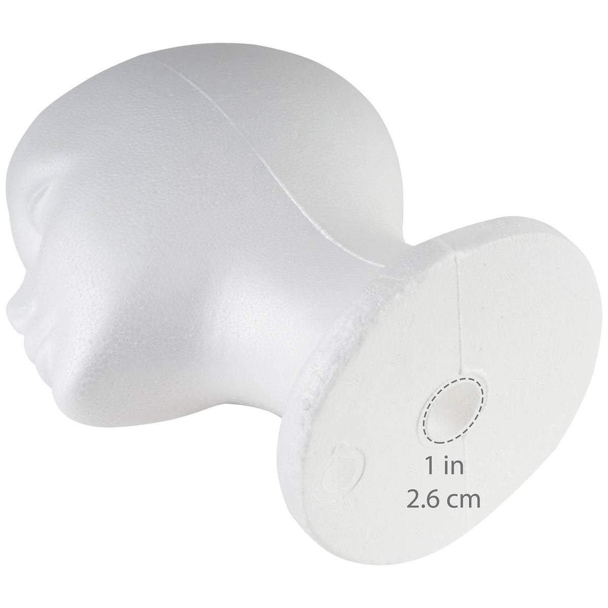 SHANY foam head round base detail showing clamp hole for secure mounting benefit