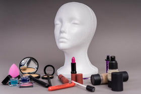SHANY foam head next to ruler showing 11-inch size for accurate fitting benefit