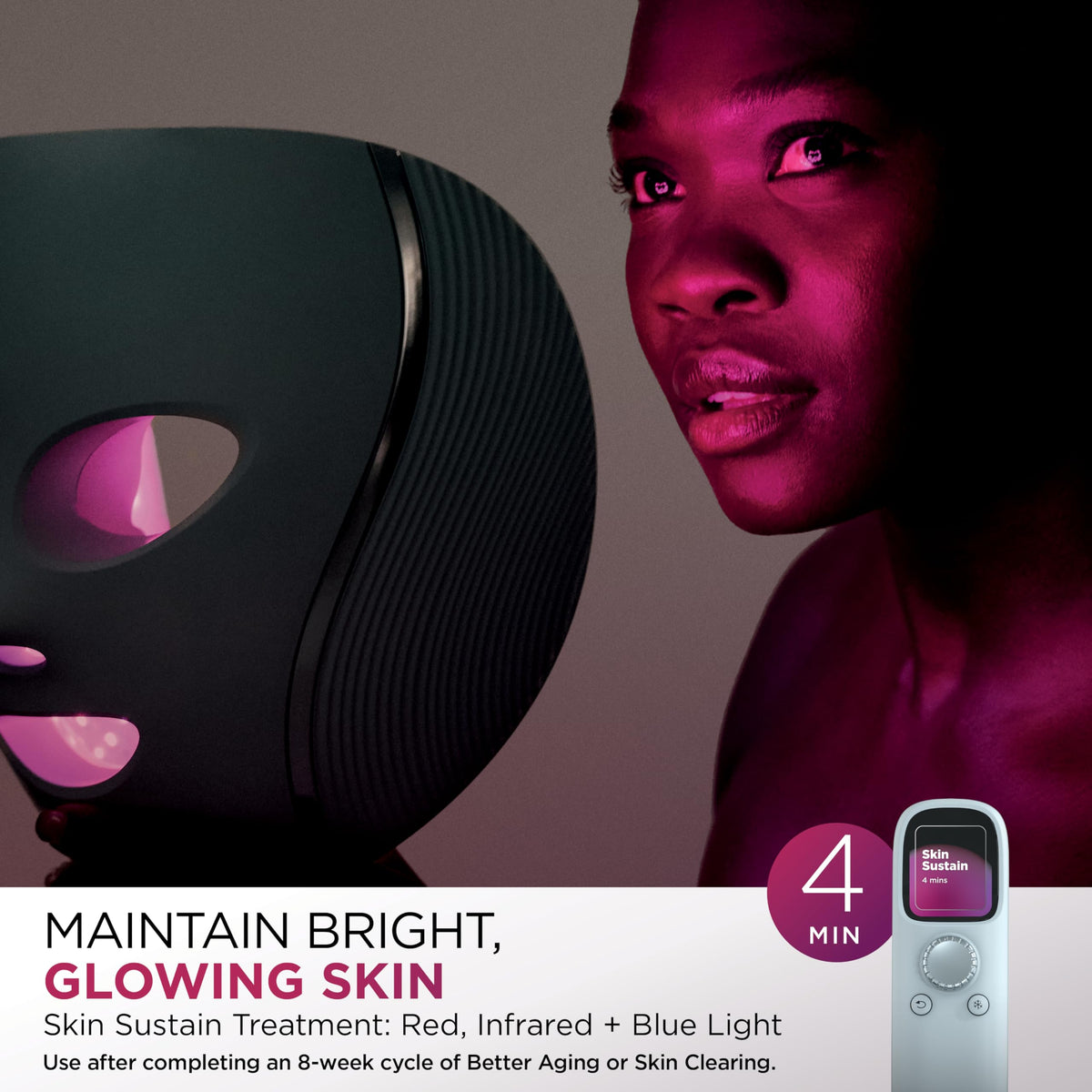 Shark CryoGlow worn during morning routine showing quick at-home sessions