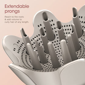 Shark diffuser retracted prongs closeup for gentler coverage benefit