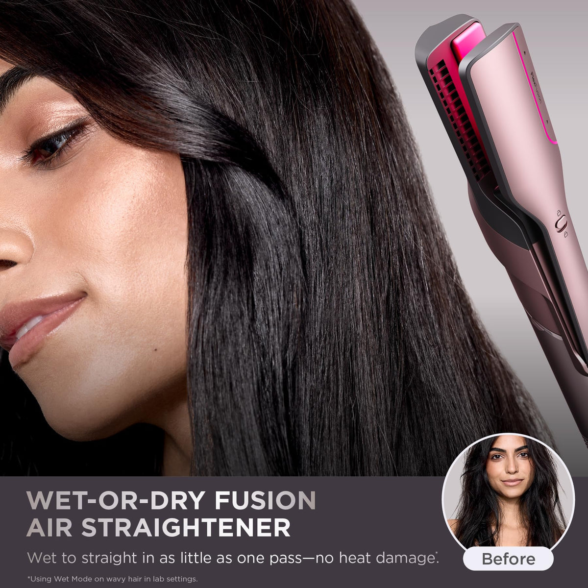 Shark auto-wrap curler attached creating consistent curls without manual twisting