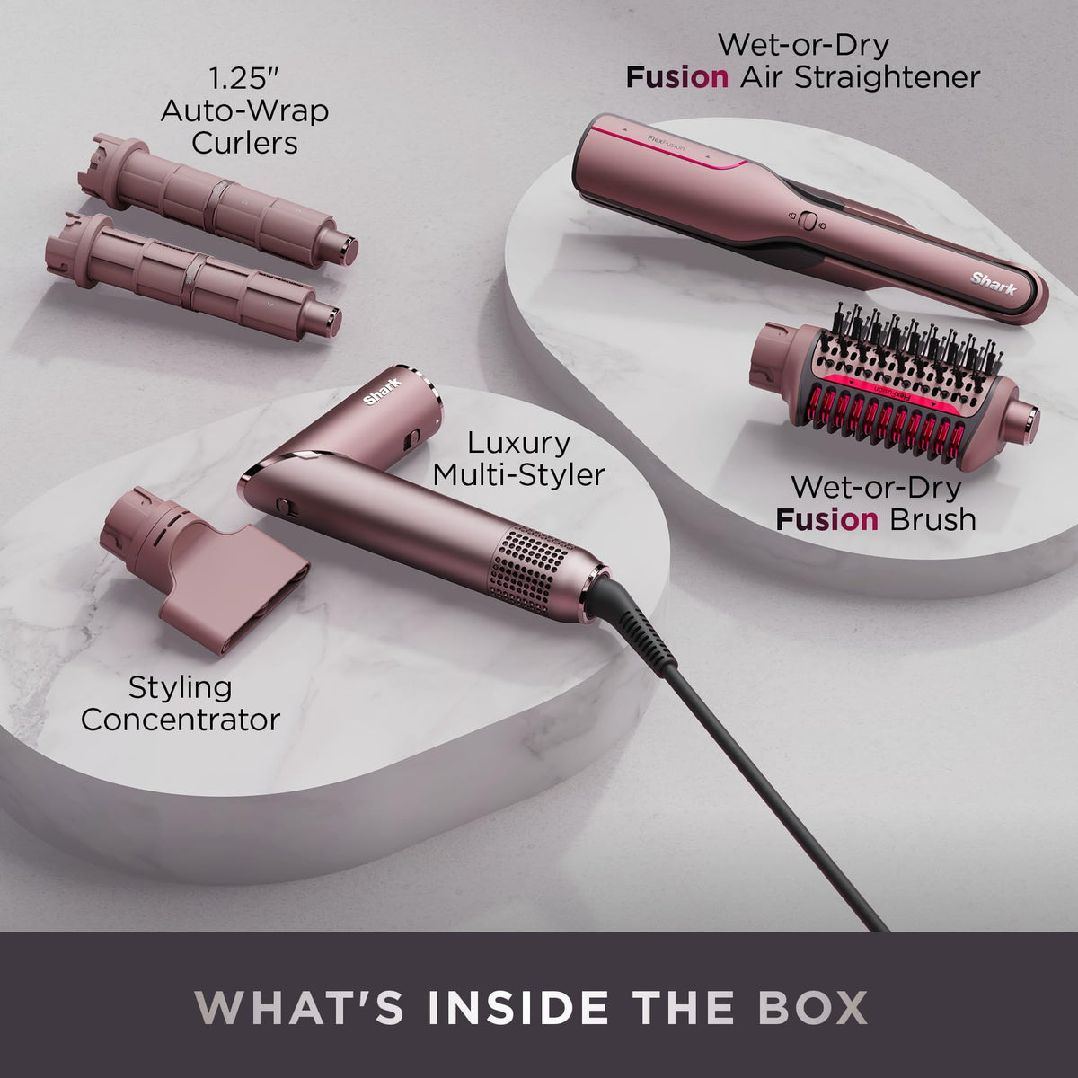 Shark Fusion brush detail highlighting bristles that reduce frizz and add volume