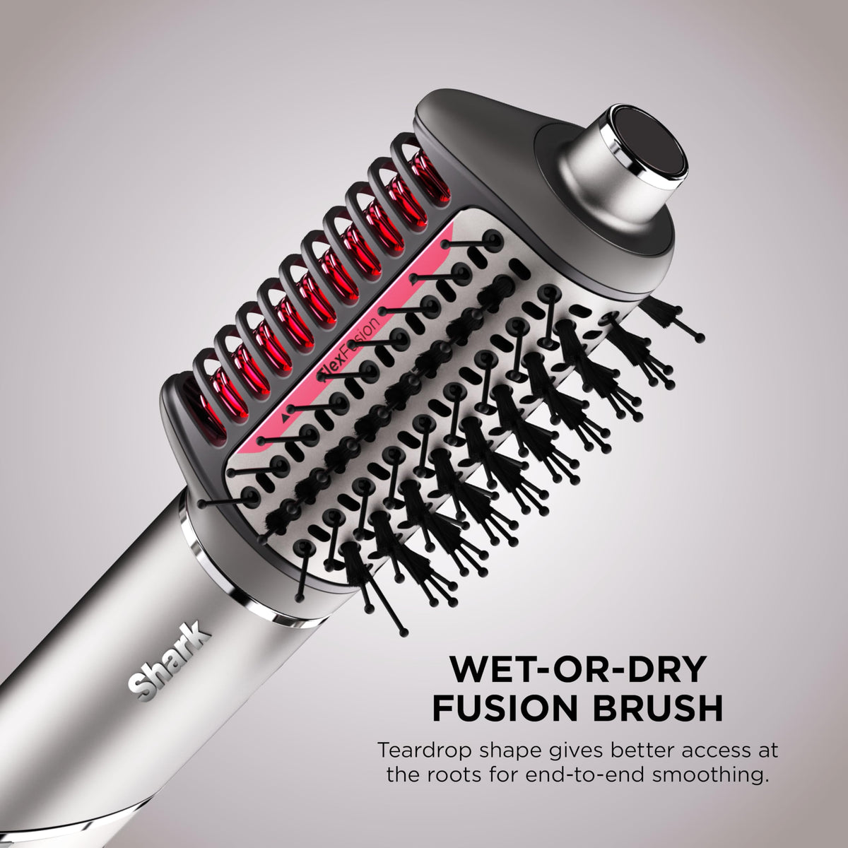 Shark rotatable nozzle angled for precise drying and improved styling control