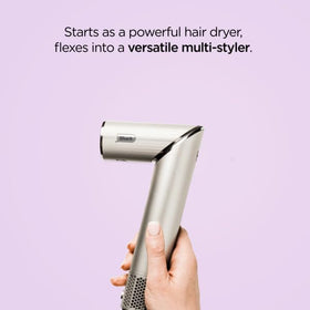 Shark FlexStyle auto-wrap curler detail displaying Coanda technology for effortless curls