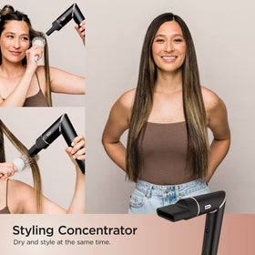 Shark FlexStyle diffuser attachment dispersing airflow to enhance curls