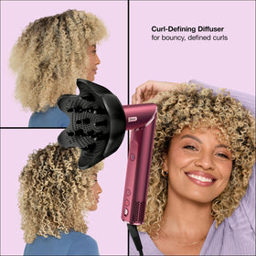 Shark FlexStyle oval brush closeup showing bristle design for volume