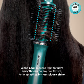 Shark Glossi boar and nylon bristles close detail for detangling and frizz control benefit