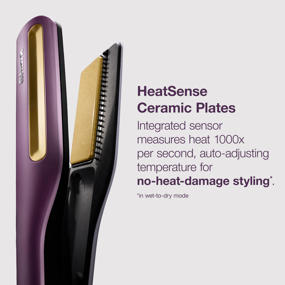 Shark SilkiPro rose petal finish on tool showing stylish color for vanity appeal