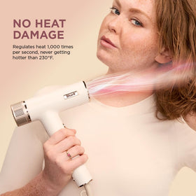 Shark DeFrizzFast Diffuser in use enhancing curl definition and faster drying