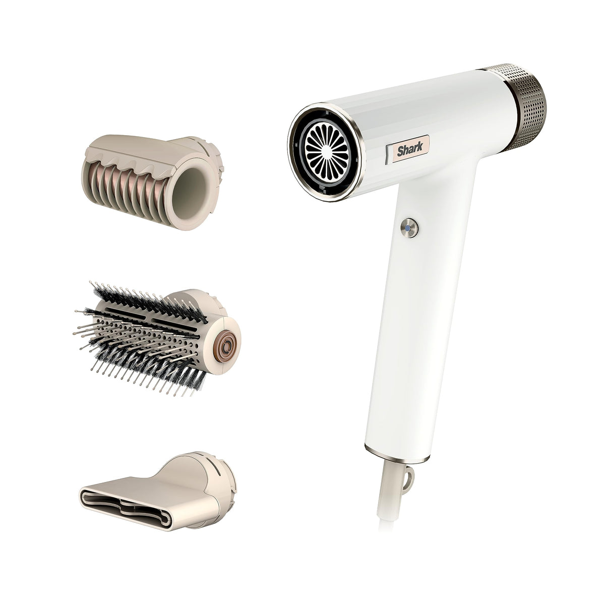 Shark SpeedStyle front profile showing compact dryer and ergonomic grip for comfortable styling