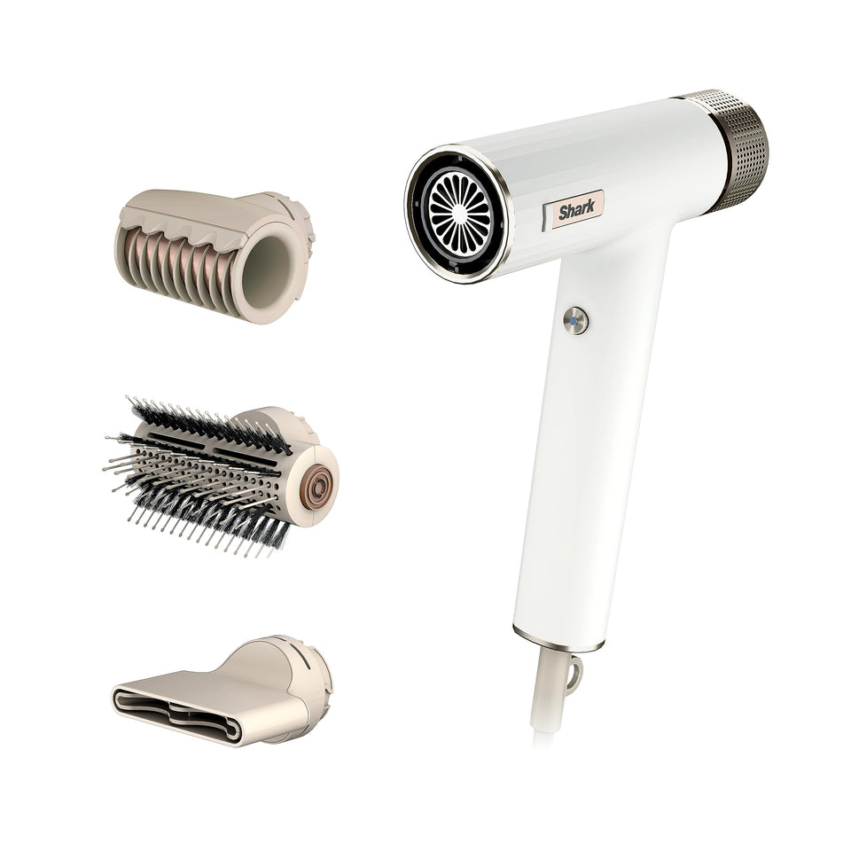 Shark SpeedStyle front profile showing compact dryer and ergonomic grip for comfortable styling